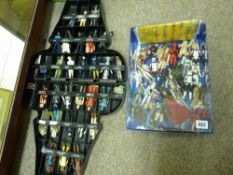 Collection of Star Wars figurines contained in a Darth Vader's collector's case with others loose,