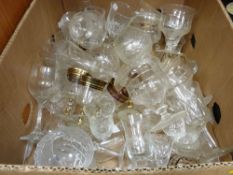 Box of mixed drinking glassware