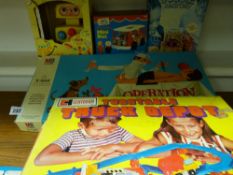 Five games all boxed - MB Games 'Operation', 'Turntable Truck Depot' and three other games
