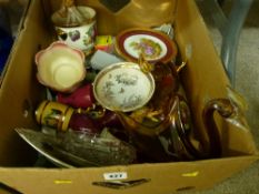 Collection of Limoges porcelain ornaments and glassware etc