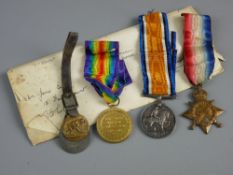 WORLD WAR I MEDALS - a star trio awarded to 2981 Pte J Evans, R W Fus, including a 14-15 star, a