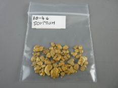 SCOTTISH GOLD NUGGETS & FLAKES, 10.4 grms
