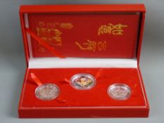 A CHINA LUCKY SILVER COIN SET, special millennium edition by the Millennium Numismatic Products