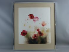 CAROLINE BAILEY watercolour - study of poppies, signed in pencil and dated 1985, Yew Tree Gallery