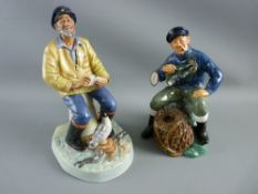 TWO ROYAL DOULTON CHINA FIGURINES 'The Seafarer' HN2455 and 'The Lobster Man' HN2317, 22 and 18