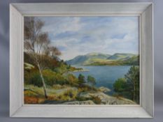 TOM PARRY JONES watercolour - Llanberis Lake with Snowdon in the distance, signed and dated 1969, 49