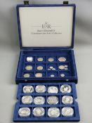 THIRTEEN SILVER QUEEN ELIZABETH II COMMEMORATIVES along with twenty further pieces of vintage