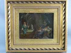 JENO (Eugen) KEMENDY oil on panel - showing the props and interior of an artist's studio, the