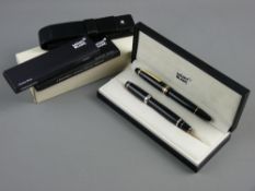 TWO MONT BLANC BALLPOINT PENS to include a Boheme rollerball in fitted case with outer sleeve and