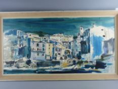 MICHAEL D BARNFATHER oil on board - titled 'Tellaro, near Lerici, Italy', vibrant depiction of a