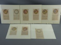 NINE CIRCULAR MAPS by J LUFFMAN from a New Pocket Atlas 1803, the Counties of Wales, each map of 6