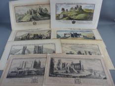 FOUR COLOURED & TINTED VIEWS BY SAMUEL & NATHANIEL BUCK - 1. The South View of Montgomery Castle