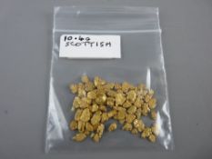 SCOTTISH GOLD NUGGETS & FLAKES, 10.4 grms