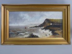 W CHICHESTER (cousin of the sailor Sir Francis Chichester) oil on canvas - rocky Devonshire
