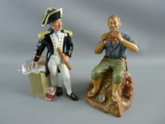 TWO ROYAL DOULTON CHINA FIGURINES 'The Captain' HN2260 and 'Dreamweaver' HN2283, 24 and 21.5 cms