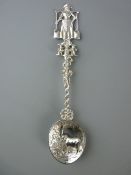 A DUTCH SILVER SPOON, London import mark for 1908, 1.9 troy ozs, typically formed having a