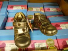 Fourteen pairs of small boxed children's shoes