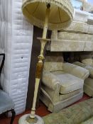 Cream vintage standard lamp