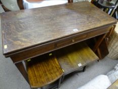 Edwardian folding tea table with single drawer