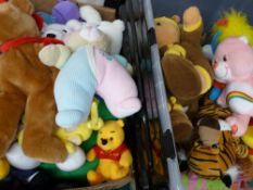 Box and tub of soft toys