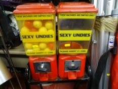 Vintage fairground dispenser of sexy underwear