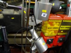 Two silver finished lounge standard lamps E/T