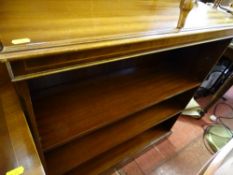 Compact four shelf mahogany bookcase