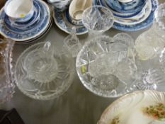 Collection of heavy glassware
