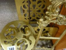 Brass kettle stands, fireguards etc
