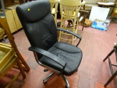 Black and chrome office chair