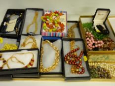 Good selection of vintage and modern necklaces by Biyella and Napier's, along with a quantity of