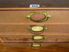 Vintage tabletop filing chest of drawers