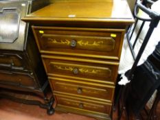 Polished wood entertainment unit