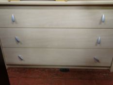 Two ultra modern chests of three drawers