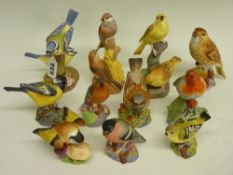 Eleven Royal Worcester bird figurines