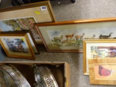 Quantity of mixed paintings and prints