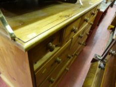 Multi drawer pine chest