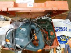 Black & Decker Scorpion saw and a cased Metabo drill E/T