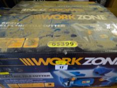 Boxed as new Workzone 600w electric tile cutter E/T