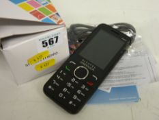 Boxed one touch mobile 'phone with charger etc