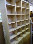 IKEA light wood multi-purpose unit with two base cupboards