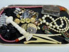 Tray of collectables including hallmarked silver etc