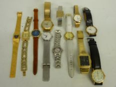 Collection of vintage and later lady's and gent's wristwatches including Roamer, Phillip Mercier,