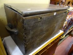 Dark wood box with handles