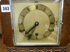 Polished mantel clock