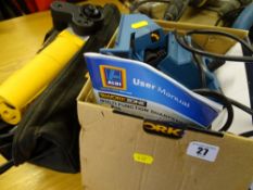Workzone multi-function sharpener, model no. GS650F and a Wolf mini hand held angle grinder in bag