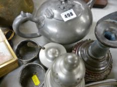 Quantity of pewter and electroplate