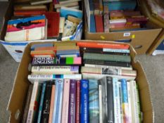 Three boxes of reference and vintage books