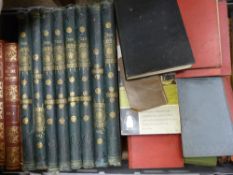 Crate of vintage books