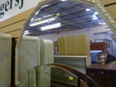 Bevelled gilt framed wall mirror